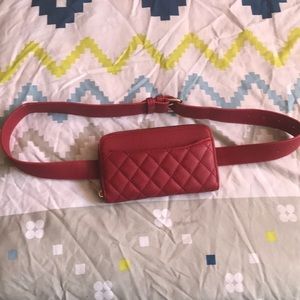 Red waist bag